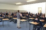 Mr. Speight talking to TY Students