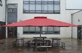 New school canopy for our courtyard.